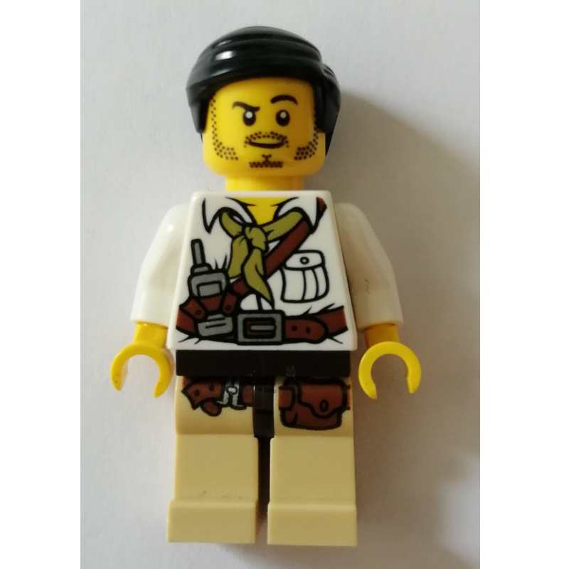 Lego Hero with White Shirt and Radio in Belt