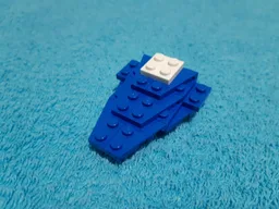 blue micro resurgent class destroyer with stand