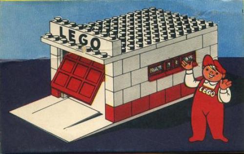 Lego Garage with Automatic Door (White base and door frame)