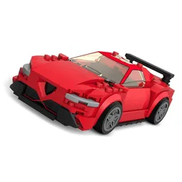 Italian Sports Car No1 in 8 stud wide style