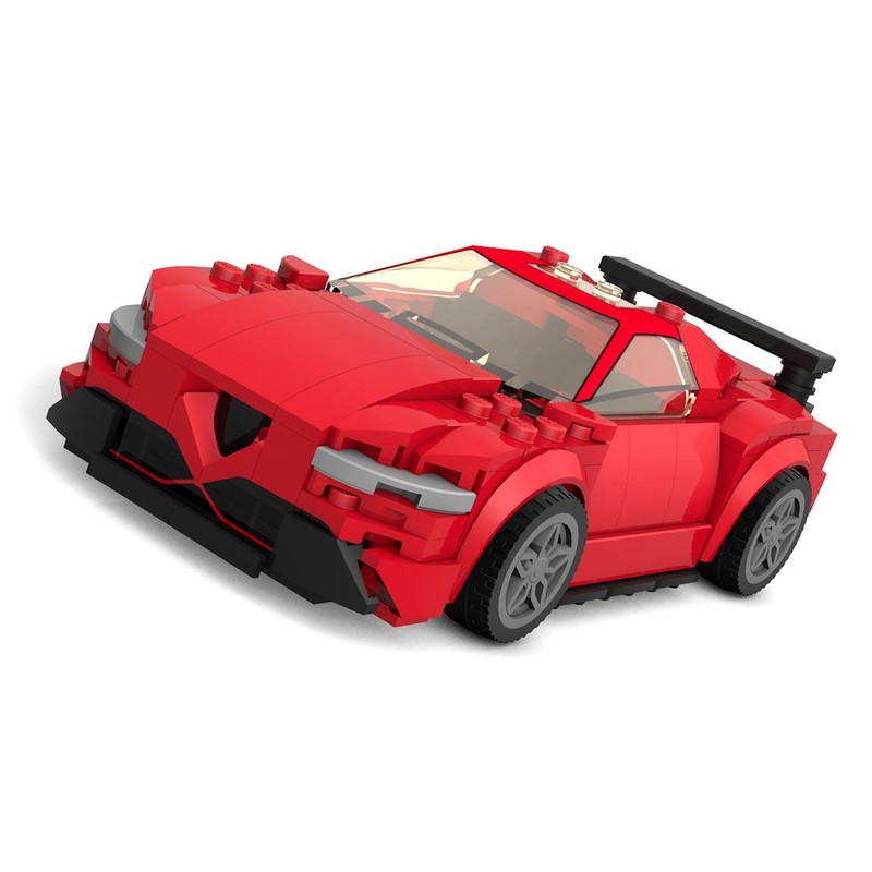 Lego Italian Sports Car No1 in 8 stud wide style