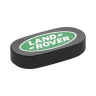 Tile Round 1 x 2 with 'LAND ROVER' Logo Print