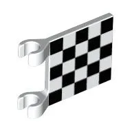 Flag 2 x 2 Square with Checkered Print / White