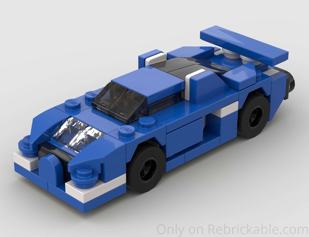 Lego Bugatti EB 110 Super Sport Racing Car - Half Speed Champions Scale