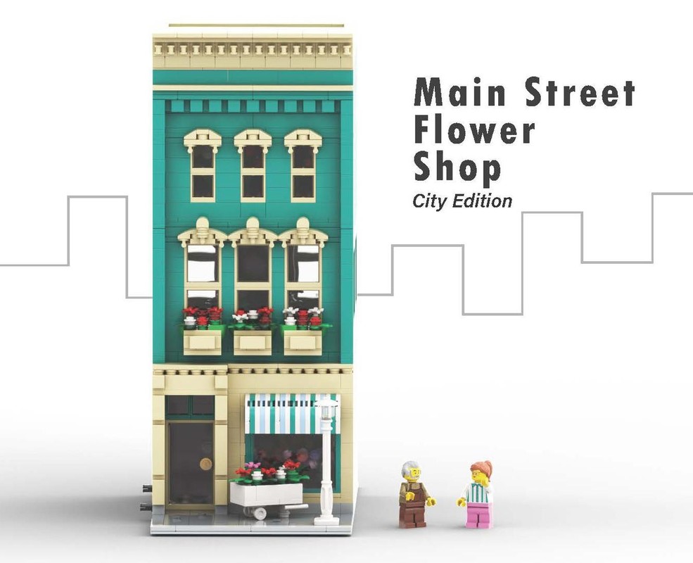 Lego Main Street Flower Shop – City Edition