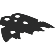 Lego Neckwear Cape, Tattered with Holes / Black