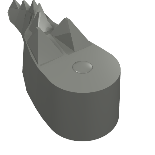 Lego Animal Body Part, Alligator / Crocodile / Dragon / Dinosaur Tail / Dark Bluish Gray