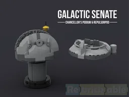 Galactic Senate Chancellor's Podium and Repulsorpod