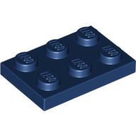 Lego Plate 2 x 3 / Dark Blue