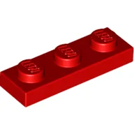 Plate 1 x 3 / Red