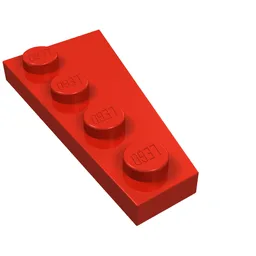 Wedge Plate 4 x 2 Left / Red