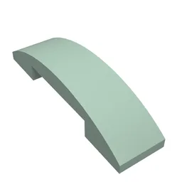 Brick Curved 4 x 1 Double, No Studs / Sand Green