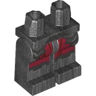 Lego Hips and Pearl Titanium Legs with Armor, Dark Red Coat print / Pearl Titanium