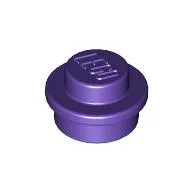 Plate Round 1 x 1 with Solid Stud / Dark Purple