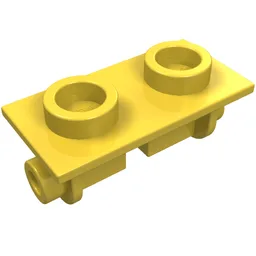 Hinge Brick 1 x 2 Top Plate Thin / Yellow
