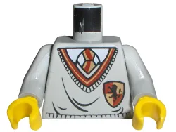 Torso Harry Potter Uniform Gryffindor Shield Pattern / Light Gray Arms / Yellow Hands