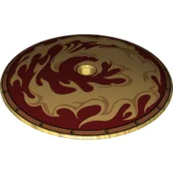 Dish 9 x 9 Inverted with Pin Hole (Radar) and Gold Phoenix and Flames Print / Pearl Gold