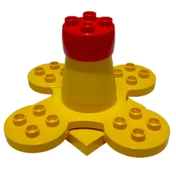 Duplo Merry-Go-Round with Red Cap and Four Seats, and 4 x 4 Base / Yellow
