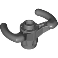 Technic Steering Wheel Pilot's Yoke [Hollow Stud, Axle Hole with + Opening] / Dark Bluish Gray