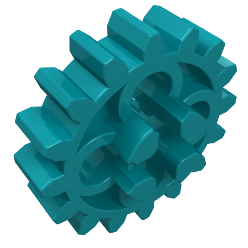 Lego Technic Gear 16 Tooth with Round Holes [Old Style] / Dark Turquoise