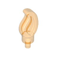 Lego Wave / Flame Small with Pin / Trans-Orange