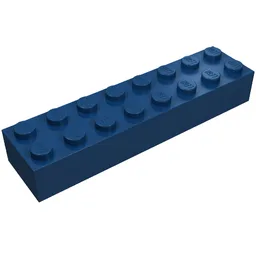 Brick 2 x 8 / Dark Blue