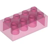 Brick 2 x 4 without Cross Supports [Modern] / Trans-Dark Pink