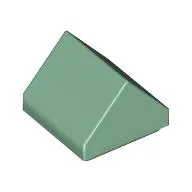 Brick Sloped Double 45° 1 x 1 / Sand Green