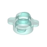 Lego Plant, Flower, Plate Round 1 x 1 with 4 Petals / Trans-Light Blue