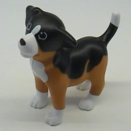 Scala, Animal, Dog Puppy with White Chest, Black Back Print (Sniff) / Earth Orange