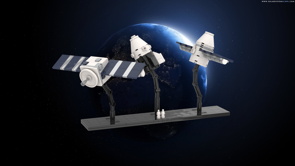 Lego different space vehicles