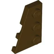 Wedge Plate 3 x 2 Left / Dark Brown