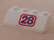 Slope 45 2 x 4 with '28' Pattern (Sticker) - Set 5521