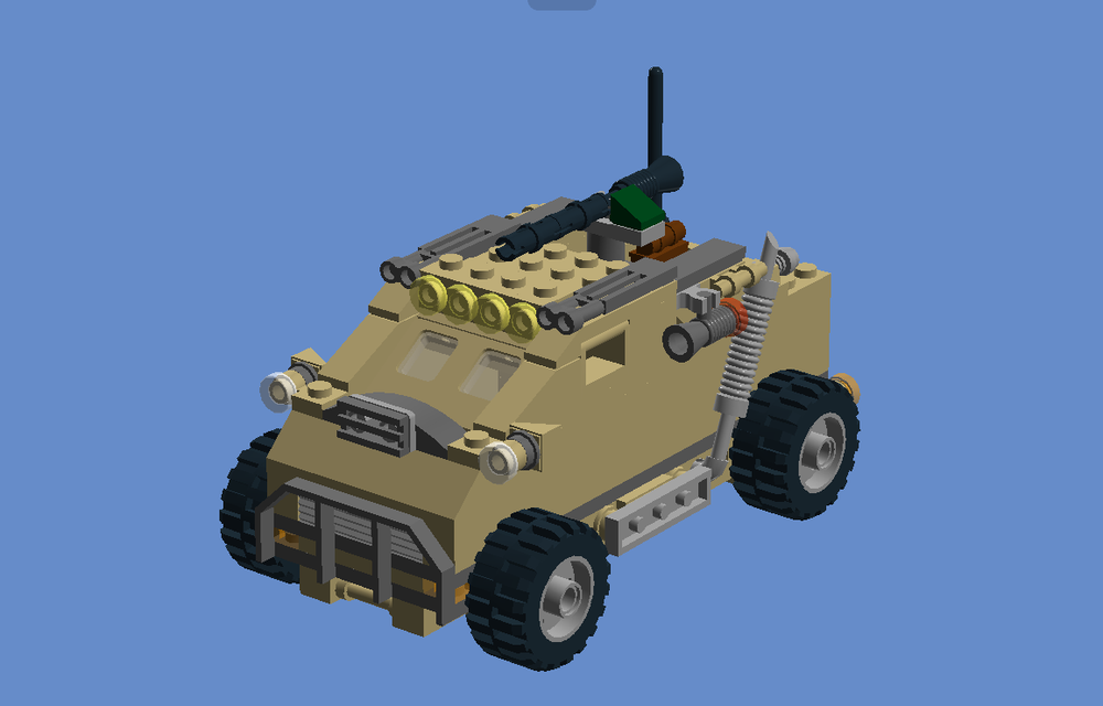 Lego Armored "Frogmouth" Combat Vehicle (Desert Camo Version)