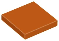 Tile 2 x 2 with Groove / Dark Orange