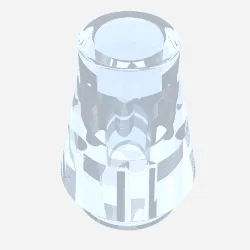 Cone 1 x 1 [No Top Groove] / Trans-Medium Blue
