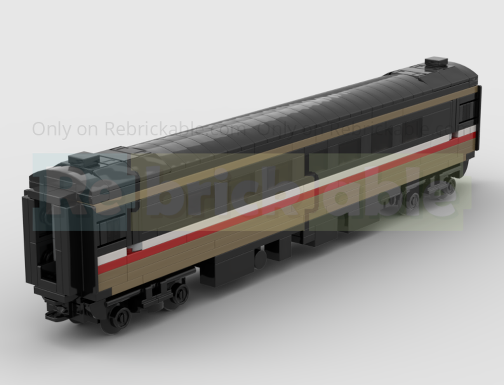 Lego 4-Wide BR MK2 Carriage In Intercity Livery - Can Be Converted To Scotrail Livery