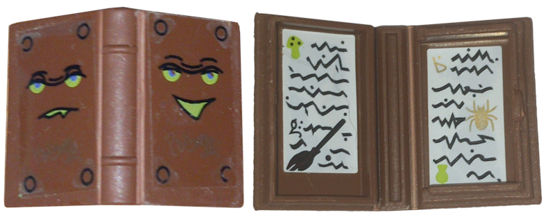 Lego Minifigure, Utensil Book 2 x 3 with Belville Faces and Spells Pattern (Stickers) - Sets 5804 / 5962