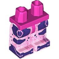 Lego Hips and Opal Trans-Dark Pink Legs with Dark Purple Panels, Dark Blue Trim, Circuitry print / Dark Pink