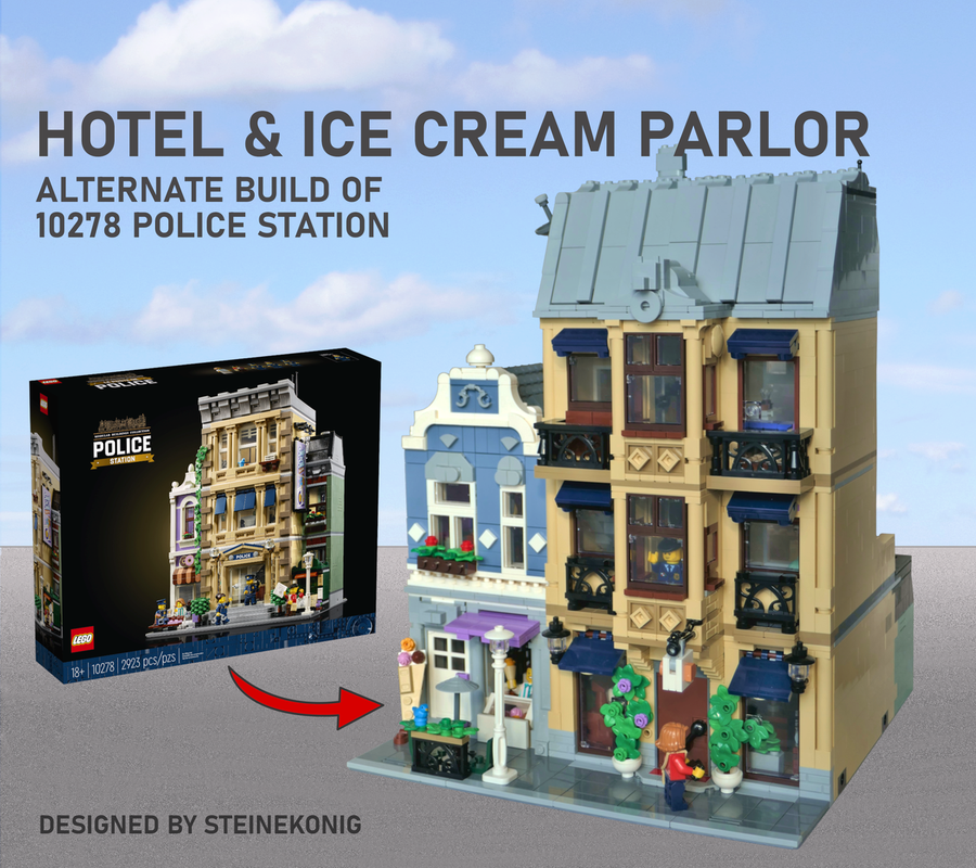 Lego Hotel and Ice Cream Parlor