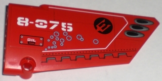 Lego Technic, Panel Fairing #18 Large Smooth, Side B with Neptune Carrier Pattern (Sticker) - Set 8075