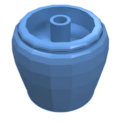 Belville / Scala, Equipment Flower Pot / Medium Blue