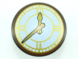 Shield Round Bowed with Clock Print