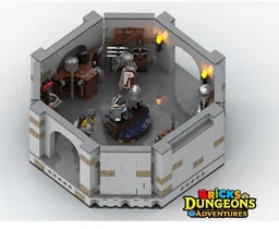LEGO Castle Armoury Instructions (PDF), Barbarian vs Ork Warrior figurine, Bricks Dungeons and Adventures