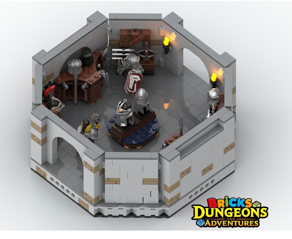 LEGO Castle Armoury Instructions (PDF), Barbarian vs Ork Warrior figurine, Bricks Dungeons and Adventures