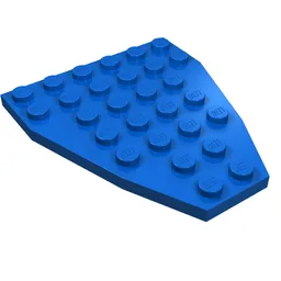 Wedge Plate 7 x 6 Boat Bow without Stud Notches / Blue