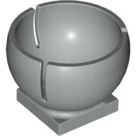 Cylinder Hemisphere 2 x 2 Ball Turret Socket Base / Light Gray