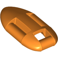 Lego Equipment Lifeguard Float, Hollow Back / Orange