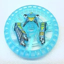 Technic Disc 5 x 5 Notched, Stunner Print / Trans-Light Blue