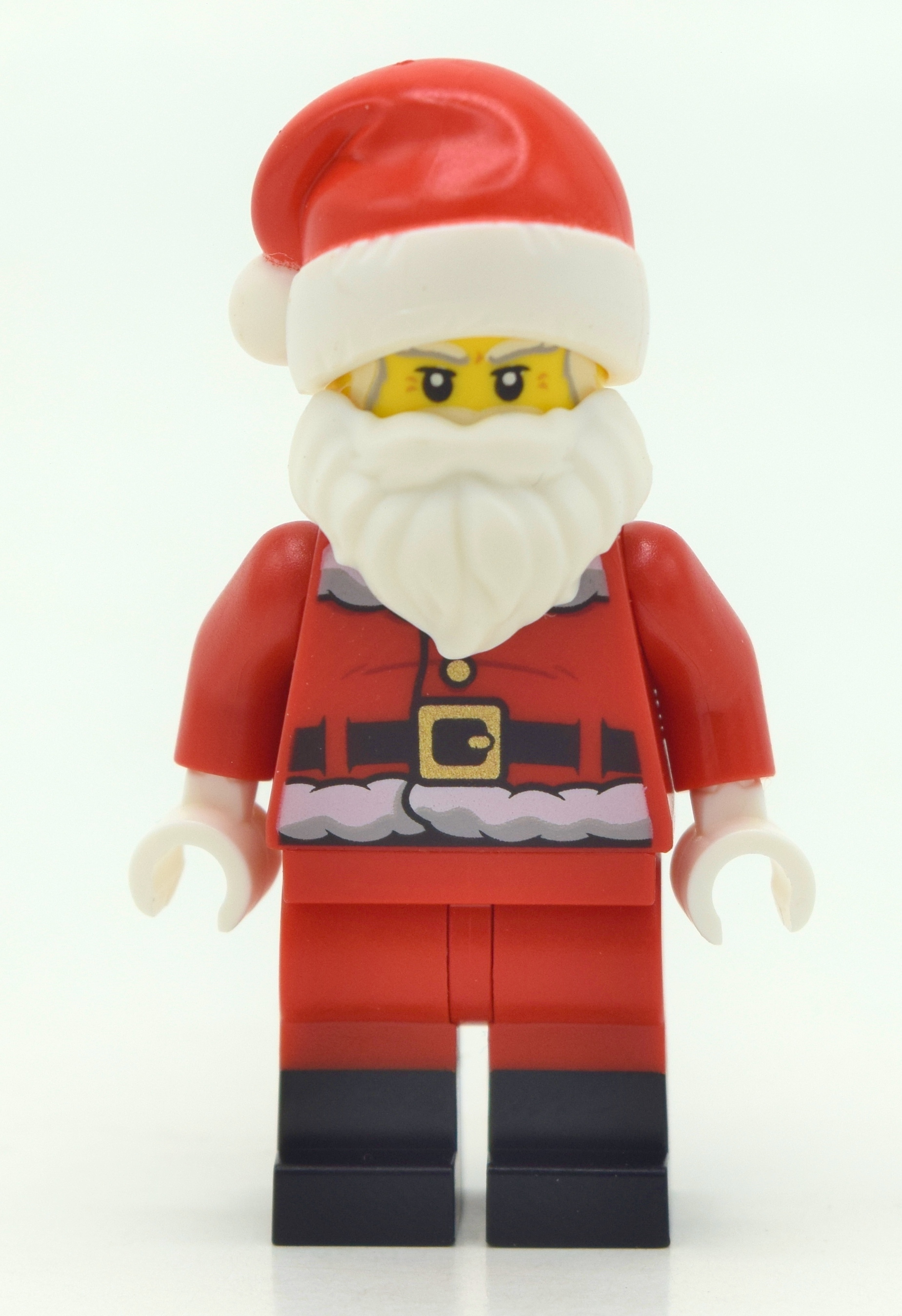 Lego Santa, Black Boots, Candy Cane on Back